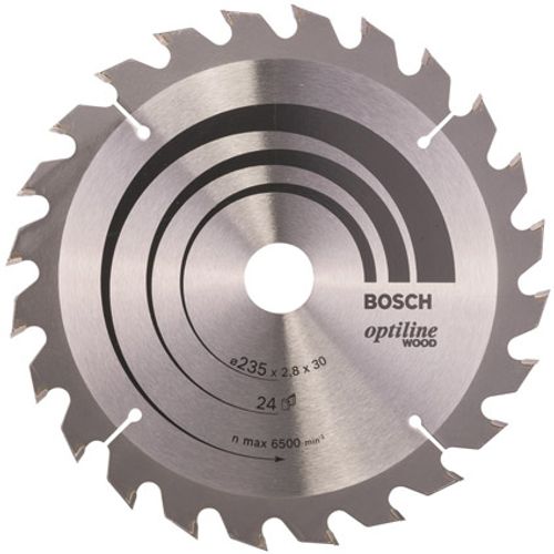 Bosch cirkelzaagblad optiline wood 235 mm x 30 mm 2.8 24t